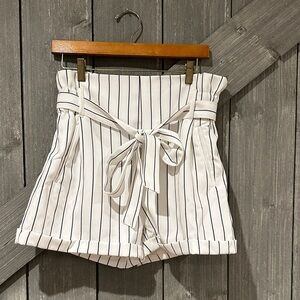 Charlotte Russe Striped White Women's Shorts